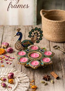 Peacock Diya Decorative Set