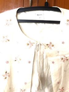 White Ethnic Jacket with Embellishments