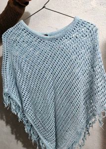 Crochet Fringe Poncho Cover-Up