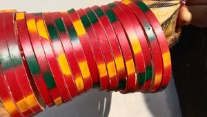 Vibrant Stack of Bangles