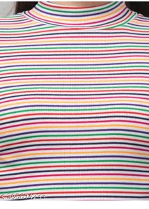 Striped Sleeveless Bodycon Dress
