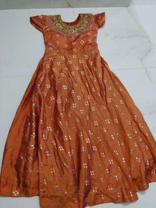 Elegant Orange Kurta Set with Dupatta