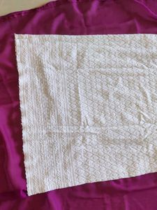 White Pure Cotton Kurta | Full Self Chicken Work |