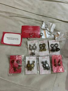 Set Of 14, 7 Rings And Earin
