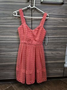 !price drop! Coral Lace Mini Dress