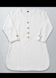 Classic White Cotton Kurta