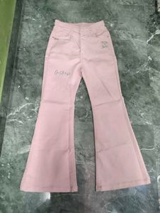 bell bottoms baby pink jeans