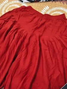 Stylish Printed Kurta with Red Pants