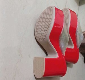 Red Platform Heels