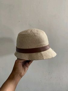 Vintage Retro Fade Rusty Belt Leather Bucket Hat