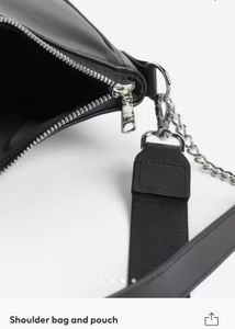H&amp;M Black Shoulder Bag With Sling And Pouch