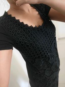 Elegant Black Lace Top