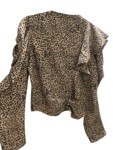 Leopard Print Ruffle top