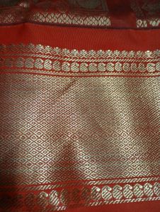 Used Elegant Teal &amp; Gold Saree