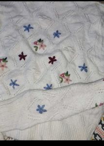 Floral Embroidered Knit Sweater