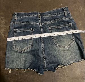 Blue Denim Cut-off Shorts