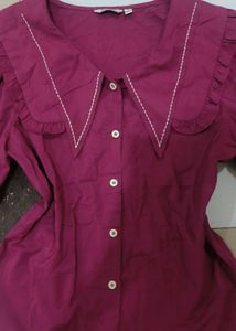 Chic Pink Button-Up Blouse