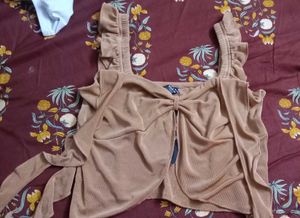 M size Chic Co-ord Set: Crop Top &amp; Maxi Skirt