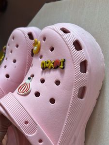 Cute Pink Clogs with Charms