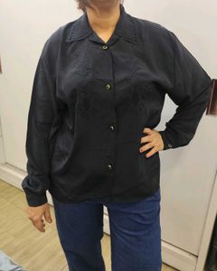 Calvin Klein Elegant Black Top Shirt - XXL