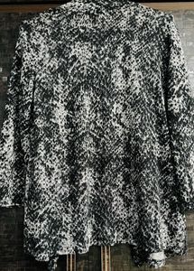 Stylish Print Open Front Cardigan Shrug