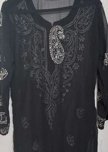 Black Chikankari Kurta Just 99Rs