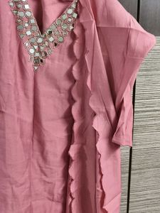 Peach A line Kurta XXL with Dupatta