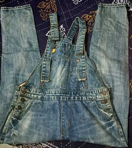 Blue Denim Dungaree Jeans