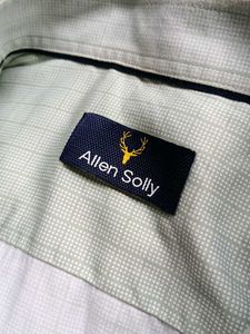 Allen Solly Men's Light Green Checked Shirt