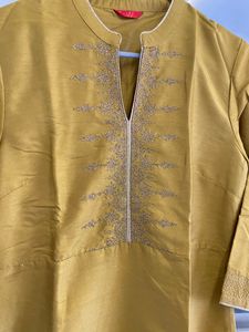 W Raw Silk Kurta