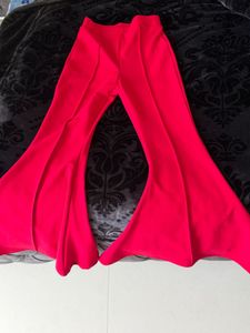 Red Shein Flared Leggings