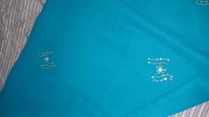 Teal Embellished Saree