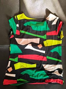 Colorful Abstract Print Top