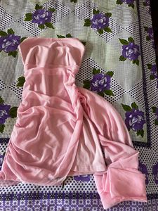 Chic Pink Strapless Mini Dress