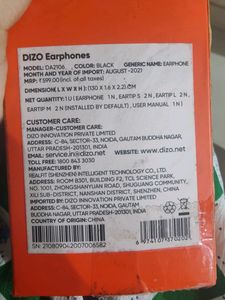Dizo  Earphones. Realme Techlife .Like New.
