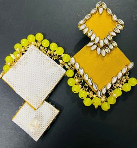 Fancy Party Wear Havey Long Size Earrings