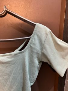 Trendy Light Green Crop Top