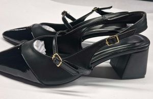 Elegant Black Slingback Heels