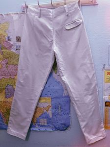 Beige Straight Leg Trousers
