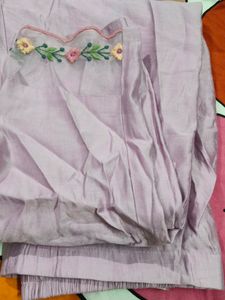 Embroidered Lavender Kurti only one time used