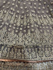 Designer Embroidered wedding gown pestal colour