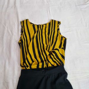 Stylish knot detailed Striped Top