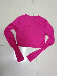 Long Sleeve Cropped Athletic Top
