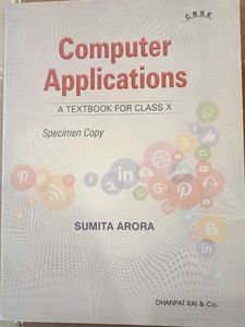 CBSE Computer Applications Class X Textbook