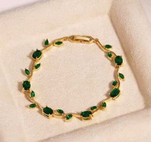 Beautiful Leaf &amp; Gemstone Bracelet Set