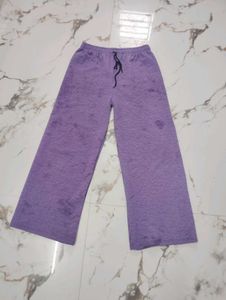Cozy Lavender Wide Leg Sweatpants