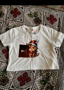 Cute Cat Christmas Crop Top