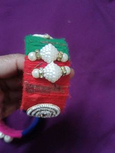 Colorful Beaded Bangles (Set of 2)
