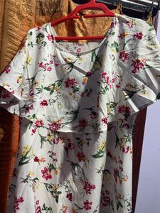 Floral Print Layered Dress