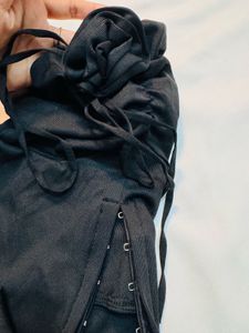 Chic Black Ruched Tube Top